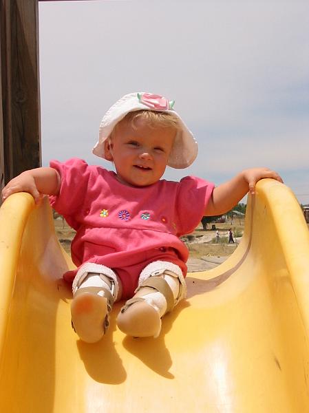 1-10.JPG - She loves to slide! Just make sure you catch her at the other end!