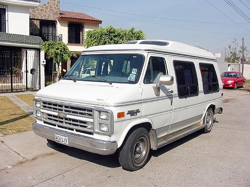 2-12.JPG - Here's the '89 Chevy van with a wheelchair lift that was donated to us. This was an answer to prayer. We put an appeal on the site for such a van and in about a month, the Lord answered. Miracles do happen!