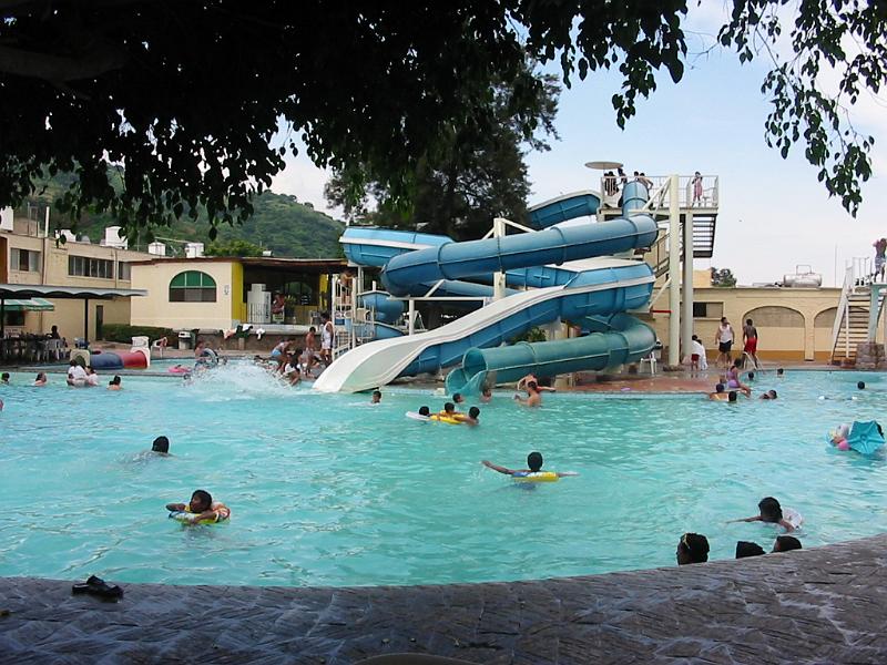 2-24.JPG - The Lord supplied a beautiful day at a water park for all the kids, free of charge! The water was hot and the kids spent all day swimming and going down the two big slides. Kika had fun too, splashing around in her floaty.